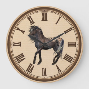 Country Horse home office wall clock