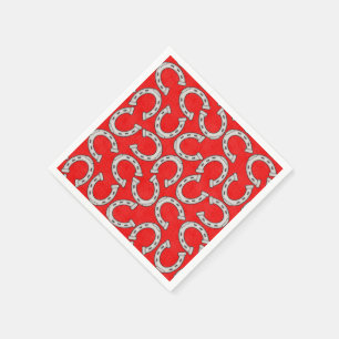 Country Horse shoe pattern paper napkins