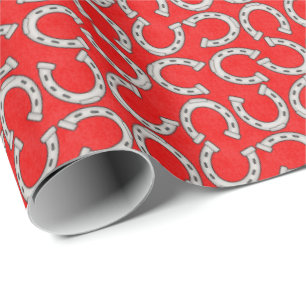 Country Horse shoe pattern Wrapping Paper