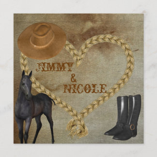 COUNTRY Horse WEDDING INVITATION
