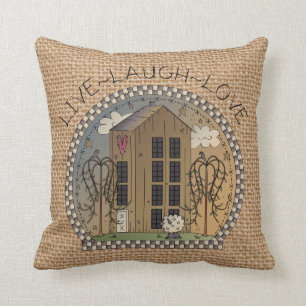 Country House Inspiration faux coussin burlap