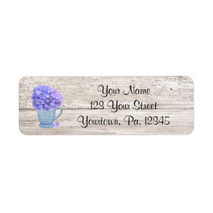 Country Hydrangea Address Label