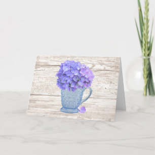 Country Hydrangea Large Font Mother's Day Card