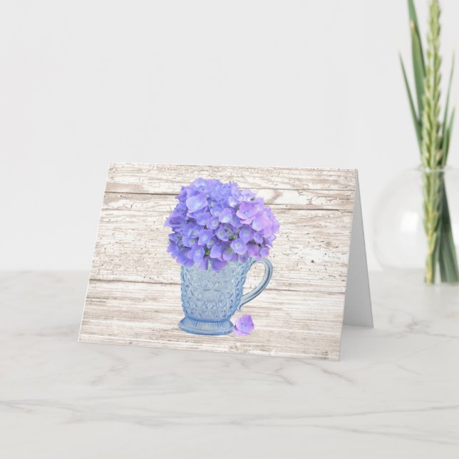 Country Hydrangea Large Font Mother's Day Card (Front)