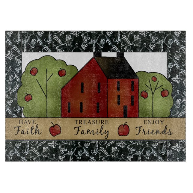 Country Inspirations glass cutting board (Front)
