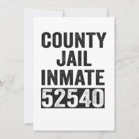 Country Jail Inmate 52540 Funny Halloween Prison