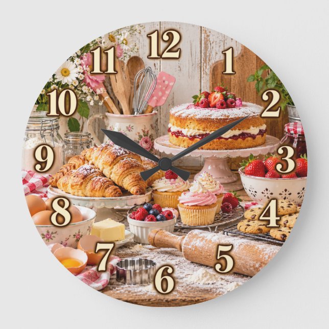 Country Kitchen Baking Clock (Front)