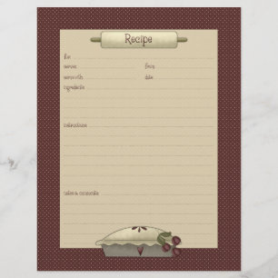 Country Kitchen · Recipe Sheets