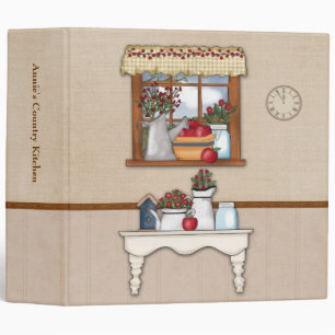 Country Kitchen Scene Binder