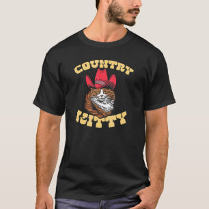 Country Kitty Country Cowgirl Cat Western Vibe 1 T-Shirt