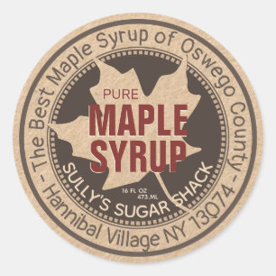 Country Kraft Maple Syrup Sticker