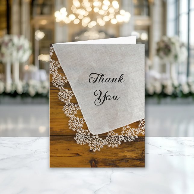 Country Lace and Barn Wood Wedding Thank You (Creator Uploaded)