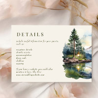 Country Lake Twilight Forest Wedding