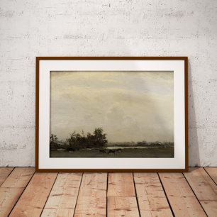 Country Landscape Painting Vintage Moody Wall Art