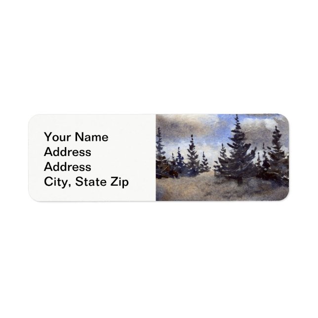 Country landscapes and scenic views pines, clouds. (Front)