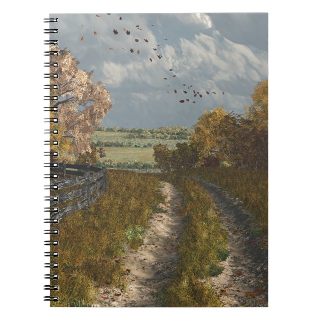 Country Lane in Fall Notebook (Front)