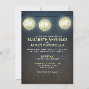 Country Lantern Wedding Invitations