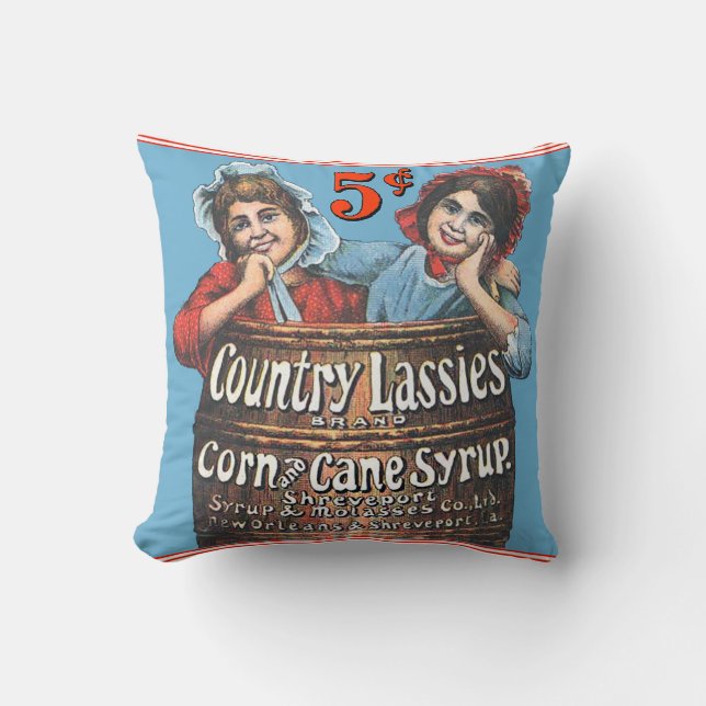 Country Lassies  Throw Pillow (Front)