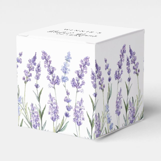 Country Lavender Favor Box (Front Side)