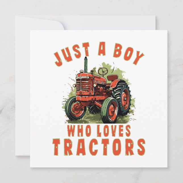 Country Life Boy who loves tractors (Front)
