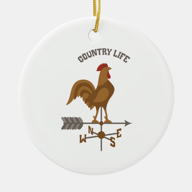 Country Life Ceramic Ornament (Front)