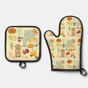   Country Life Italy Oven Mitt & Pot Holder Set