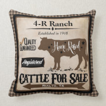 Country Life Ranch-Style Personalized Pillow