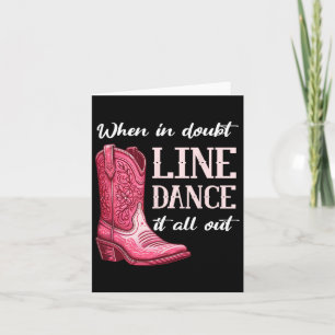 Country Line Dancing Women Girl Card