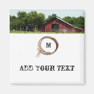 Country Living Red Barn Lasso Magnet