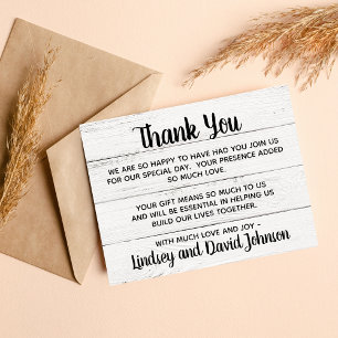 Country Love Western Rustic Thank You Note