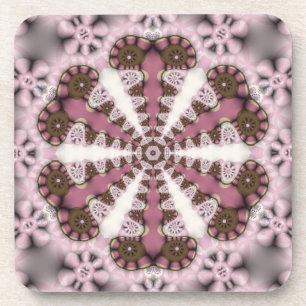 Country Mandala Pink Earth : Set of Six Coaster