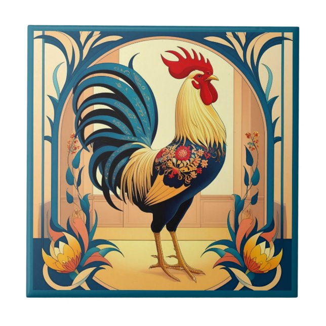 Country Manor Rooster Tile (Front)
