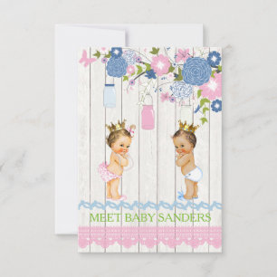 Country Mason Jar Baby Reveillez Invitation