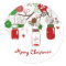 Country Mason Jar Christmas Sticker