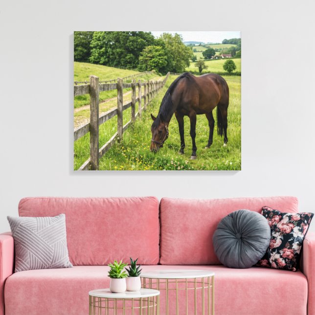 Country Meadow Horse Canvas Print (Insitu(LivingRoom))