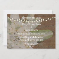 Country Mountain Mariage Invitation Edelweiss