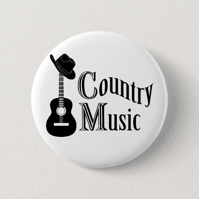 Country music 2 inch round button (Front)
