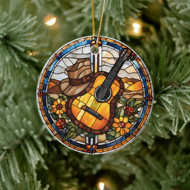 Country Music  Ceramic Ornament (Tree)
