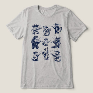 Country Music Cowboy Animals Bluegrass Band Tri-Blend Shirt