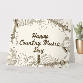 Country Music Day Card