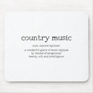 Country Music Definition Funny Saying Musician Gif Mouse Pad