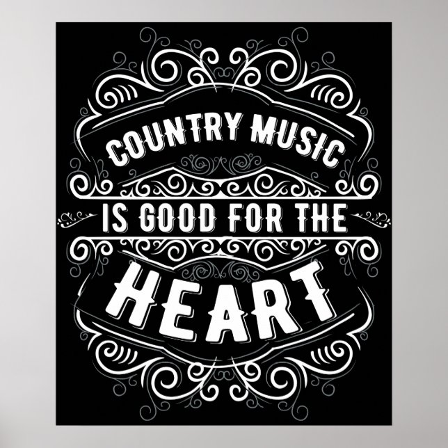 Country Music Gift Women Music Lover Country Music Poster (Front)