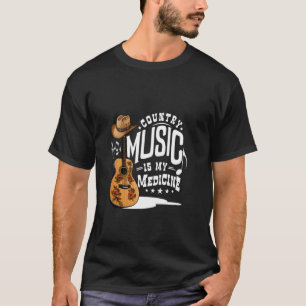 Country Music Is My Medicine Bluegrass Western Swi T-Shirt