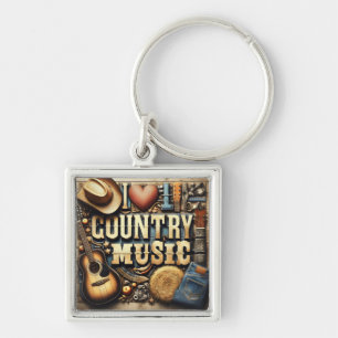 Country music keyring. keychain