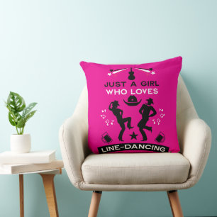 Country Music Line Dancing Throw Pillow