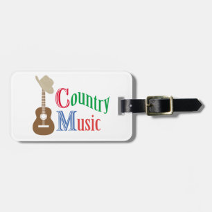Country music luggage tag