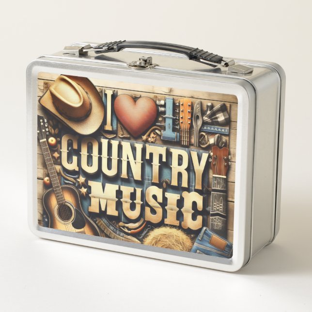 Country music. metal lunch box (Front)