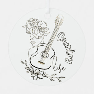 Country Music Metal Ornament