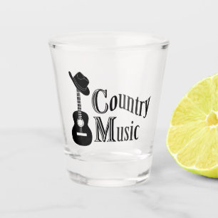 Country music shot glass