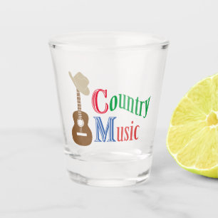 Country music shot glass